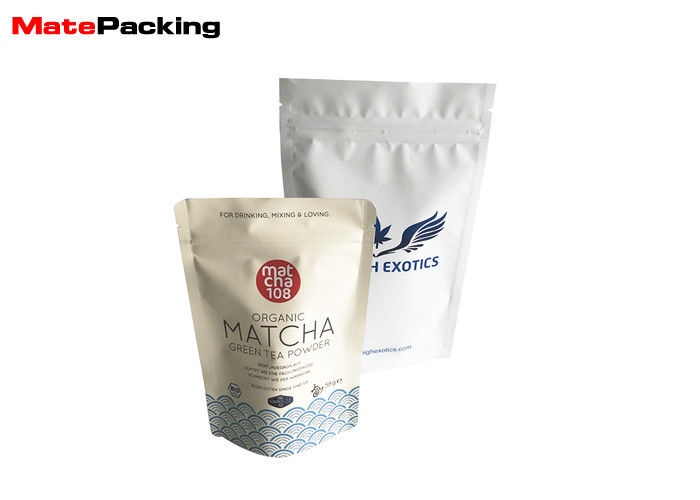 China Matte Printing Foil Stand Up Pouches Zipper Top For Coffee / Snack Package factory