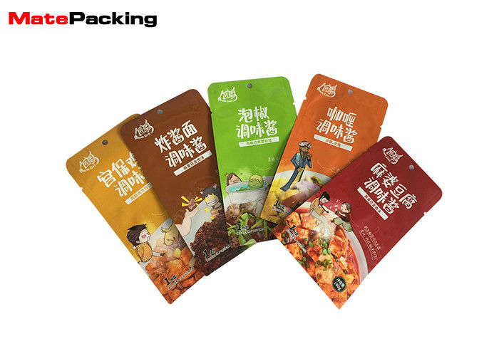 China Customizd Printing Retort Pouch Bag High Temp Resistant Stand Up Type For Sauce factory