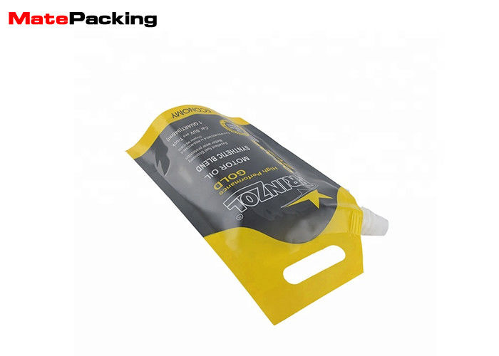 China Multi Size Oil Spout Pouch Custom Plastic Liquid Packaging Stand Up Engine Motor factory