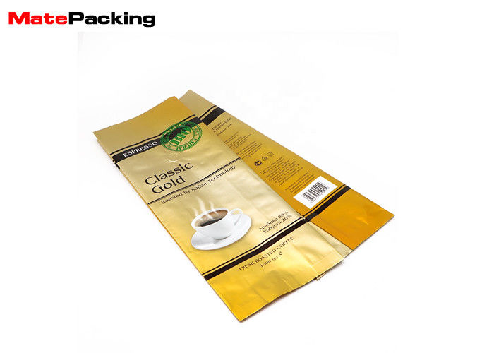 China Food Grade Side Gusset Bag Plastic Customized Printing Coffee Package With Valve factory
