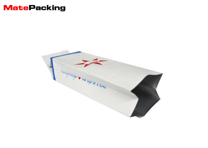 China Eco Friendly Foil Gusseted Coffee Bags Water Barrier White Kraft Paper For Snack factory