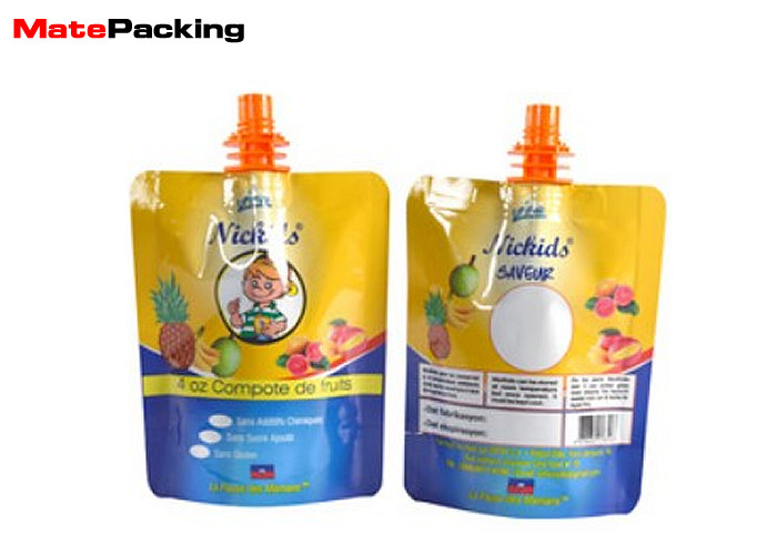 Food Grade Spout Toddler Food Pouches With Stand Up Base FDA Approved