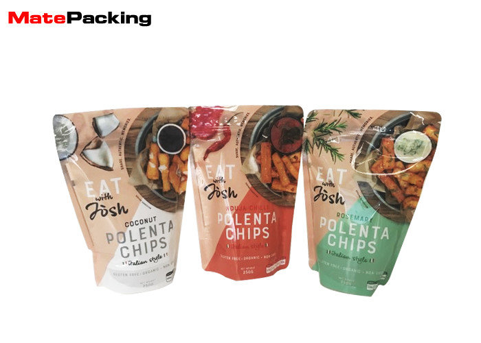 BPA Free Stand Up Zipper Foil Stand Up Pouches Food Grade Plastic Lamination For Sauce