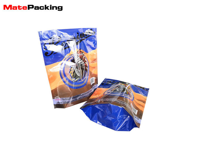 Laminated Plastic Tobacco Pouch Resealable Zipper Custom Printed Tobacco Leaf Packaging Bag