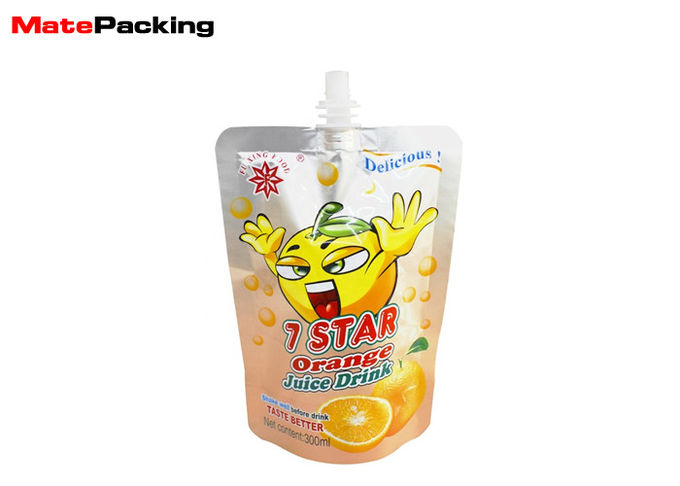 Fruit Juice Packaging Spout Pouch Strong Sealing Strength Reusable Standing Up Type