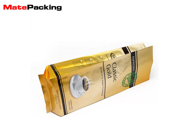 Food Grade Side Gusset Bag Plastic Customized Printing Coffee Package With Valve